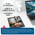 thumbnail image 5 of Ceptics European Plug Travel Adapter Set, 20W PD & QC, Safe Dual USB & USB-C - 2 USA Socket - Compact - Use in Germany, France, Italy, UK - Includes Type E/F, Type C, Type G SWadAPt Attachments, 5 of 7