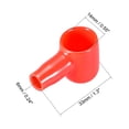 thumbnail image 2 of Battery Terminal Insulating Rubber Protector Cover for 14mm Terminal 6mm Cable Red Black 1 Pair, 2 of 2