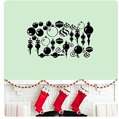 UPC 700465004253 product image for assortment of christmas ornaments bells wall decal sticker art mural home dcor q | upcitemdb.com