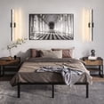 thumbnail image 4 of Black Bathroom Light Fixtures 32 inch Dimmable Metal Wall Sconce Fixtures Over Mirror LED Vanity Light Bar for Restroom Mirror 3000K Warm White Light, 4 of 8