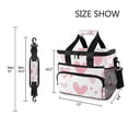 thumbnail image 3 of FORMRS Insulated Cooler Bag 24 Cans Capacity Soft Leakproof Lunch Box with Side Pockets, Hand Drawn Hearts, 3 of 7