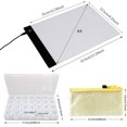 thumbnail image 3 of A4 USB LED Light Pad Light Board Stand Holder with 30 Pcs Diamond Painting Tools Kit and 28 Slots Diamond Embroidery Box for Diamond Painting Sketching Drawing, 3 of 7