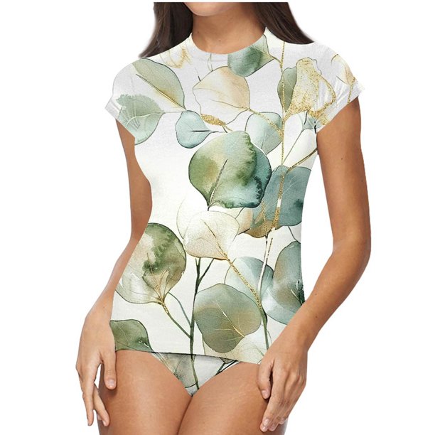 Traje de Baño de Bikini de Mujer con Set de Ruffles con Sujetador Acolchado Extraíble, Pantalones Cortos de Cintura Alta para la Playa, la Fiesta en la Piscina Y la Fuente Termal