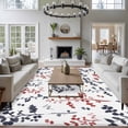 thumbnail image 3 of Area Rug for Living Room, Grey Red Botanical Non-Slip Indoor Large Carpet for Bedroom/Dining Room, Watercolor Spring Floral Summer Leaf Washable Low-Profile Rectangle Floor Runner Rugs - 5 x 7 Ft, 3 of 8