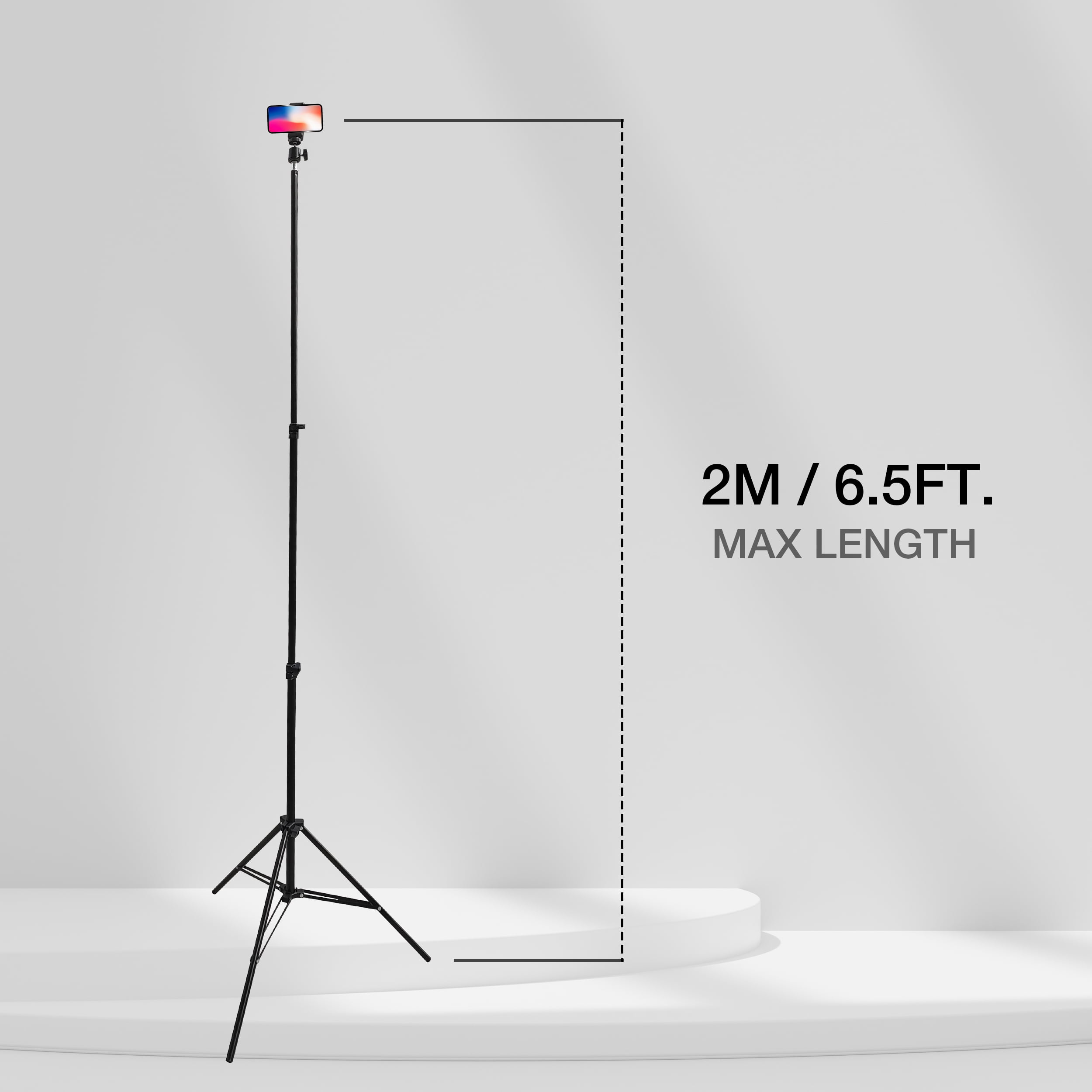 Dawot Phone Tripod Stand, 78in Extendable and Lightweight Aluminum Tripod Stand Cell Phone Mount Holder Wireless Remote for iPhone & Android Phone Photography, Video Recording, Vlogging