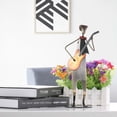 thumbnail image 5 of Banda de vaqueros, guitarra, música, guitarra, escultura de Metal hecha a mano, decoración para el hogar y la Oficina, regalos para amantes de la música, guitarrista, 5 of 5