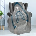 thumbnail image 4 of Outer Space Soft Flannel Fleece Throw Blanket, Galaxy Textured Spaceflight Animation Force Travel Static Image Print, Cozy Plush for Indoor and Outdoor Use, 50" x 70", Grey Blue, by Ambesonne, 4 of 5