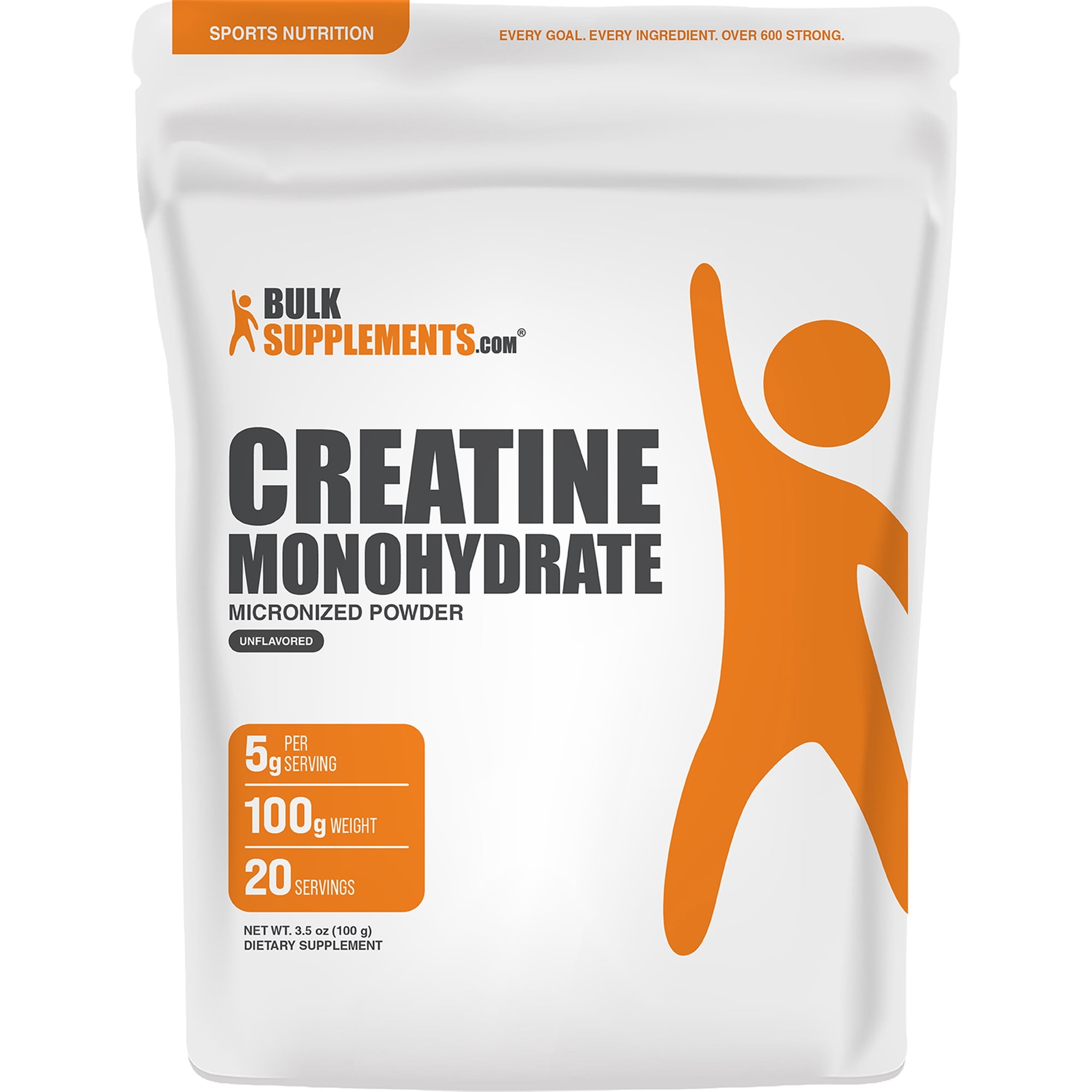 BulkSupplements Creatine Monohydrate Powder - Micronized, Pure Creatine, 100g (3.5 oz)