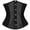 Black, variant on Tinglu Steampunk Corsets Tops Women's Underbust Corset Steel Boned Waist Trainer
