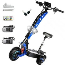 11inch Electric Scooter with Seat, 6000W Double Motor & 40 Mph Max Speed, Up to 75Miles Long Range, 60V/35Ah Large Capacity Battery