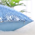 thumbnail image 5 of PiccoCasa 2Pcs Decorative Sequin Throw Pillow Covers for Party, 16x16 inch, Blue, 5 of 7
