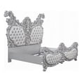 thumbnail image 2 of Vera King Size Bed, Ornate Carving, Platinum Faux Leather Upholstery, 2 of 7