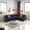 Dark Gray, variant on 4-Piece Couch Living Room Sofa Set, 6 Seater Modular Sectional Couch L Shaped Corner Sofa, Grey