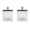 Clear Glass Satin Nickel 2PACK, variant on Gold Tempered Glass Makeup Storage Canister with Metal Lid