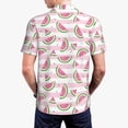thumbnail image 4 of Daiia Watermelon Pattern Men’s Polo Shirts,Solid Deck Shirt,Classic Fit, Breathable Cotton Polo for Casual and Sport Wear-Medium, 4 of 9
