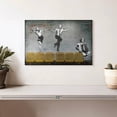thumbnail image 2 of Elephant Stock Ballroom Dancers Wall Art - Horizontal Canvas Wall Art - Living Room Wall Decor - Dance Canvas - Gray And Yellow Decor - 12" x 8", 2 of 8