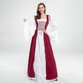 thumbnail image 4 of KAWELL Renaissance Medieval Irish Costume Over Dress & Cream Chemise Set, 4 of 5