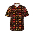 thumbnail image 1 of Fotbe Animal Camisa Hawaiana para Hombre Unisex – Camisa Casual de Verano con Botones de Manga Corta de Algodón y Lino,3X-Large, 1 of 7