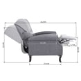 thumbnail image 3 of Geniqua Manual Recliner Accent Chair Armrest Reclining Single Sofa Couch Lounger Gray, 3 of 8
