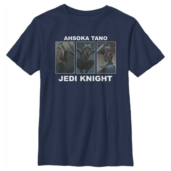 Boy's Star Wars: The Mandalorian Ahsoka Jedi Knight Graphic Tee Navy Blue X Small