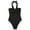 Black, variant on Vedolay Plus Size Swimsuit Women's One Piece Bathing Suit Plus Size Swimsuit Tummy Control Front Zipper Swimwear,Black S