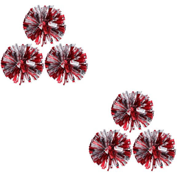 MLINS 6 Pcs  Cheerleading Pompoms Props Spirit Fun Handheld Ornaments Cheer Costume Accessory