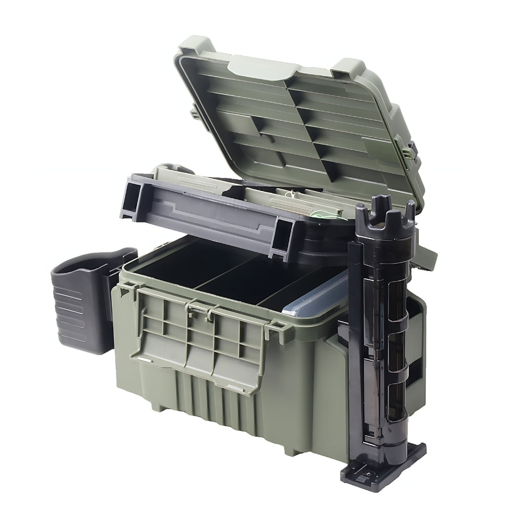 Double-layer Fishing Tackle Box Adjustable Lure Hook Fishing Baits Storage Box Lure Hook Storage Box Multi-function