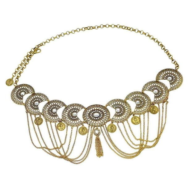 Cadena de cintura vintage Hugo Boho Indian Belly Chains dorado