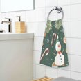 thumbnail image 3 of Yayeee 100% Cotton Hand Towels for Bathroom 16" x 28" Soft Absorbent Kitchen Towel, Green Christmas Trees, 3 of 7