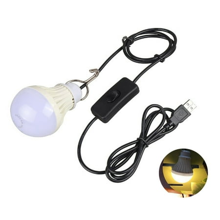 

USB LED Bulb 5V Light for Camping Hiking Room Kitchen Garage Warehouse Basement