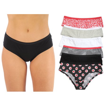 Just Intimates New York Cotton Panties Underwear (Pack of 6) (Low Rise Hipster Group C, 8)