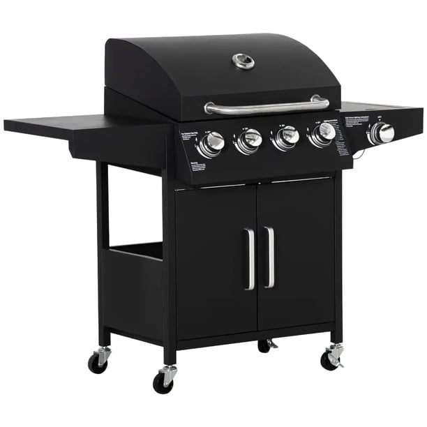 4 Burner Propane Gas Grill BBQ Grill Outdoor Grill Trolley with