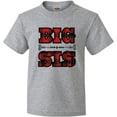 thumbnail image 3 of Inktastic Big Sis Buffalo Plaid Sister Youth T-Shirt, 3 of 5
