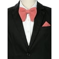 thumbnail image 4 of INSPIRAR CHIC Día del Padre Conjunto de Corbatas de Moño Ajustables de Color Sólido con Pañuelo de Terciopelo para Hombre Rosa Polvoriento Talla Única, 4 of 4