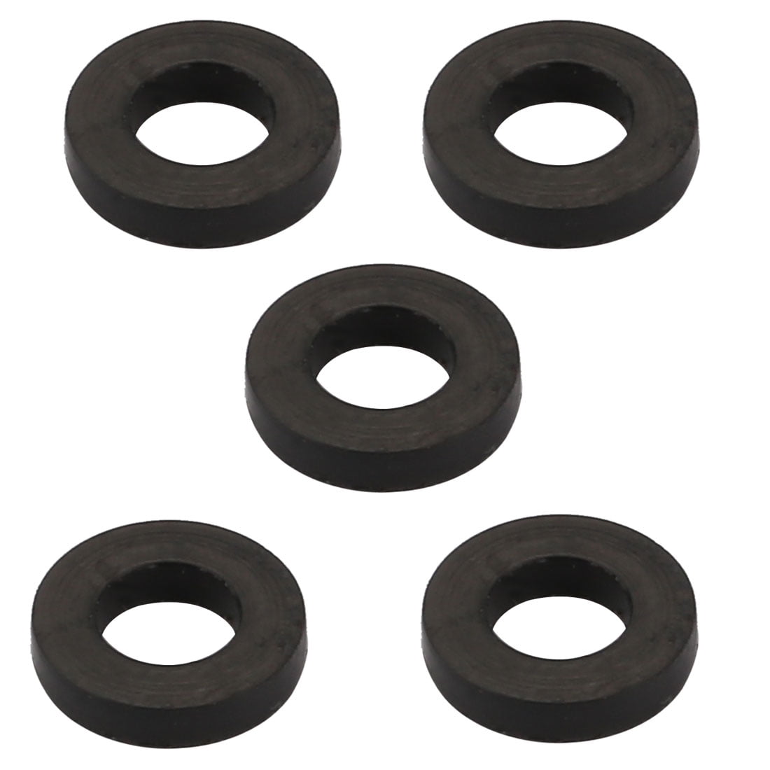 5pcs Black Rubber Round Flat Washer Assortment Size 4x7.3x1.5mm Flat Washer