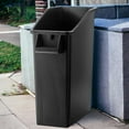 thumbnail image 5 of 13 Gallon Black Slim Tall Plastic Industrial Trash Cans for Kitchen and Restaurant, 5 of 13