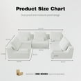 thumbnail image 5 of Newest Oversized Modular Floor Sofa in Creamy White - Foam-Filled Boucle Couch for Living Room & Family Movie Night Lounging​, 5 of 11