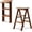 Brown, variant on 3 Step Ladder Folding Step Stool, Wooden Step Stool Foldable, Folding Step Stools for Adults, Bamboo Kitchen Ladder, Three Stepladder for Library (Brown, FSC-Certified Bamboo)