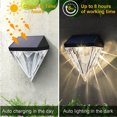 thumbnail image 3 of Lámpara de escalera con luz Solar de diamante iluminación impermeable para Wdftyju exteriores valla jardín Patio camino pared decoración de jardín 1 24 piezas, 3 of 9