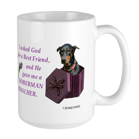 

CafePress - Doberman Mug (Black Tan) Mugs - 15 oz Ceramic Large Mug