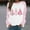 Pink, variant on asdoklhq Christmas Shirts for Women's Casual Christmas Printed Long-sleeved Round-neck Raglan Sweater Pink 3X