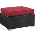 thumbnail image 3 of Modway Convene 5 Piece Outdoor Patio Sectional Set in Espresso Red, 3 of 6