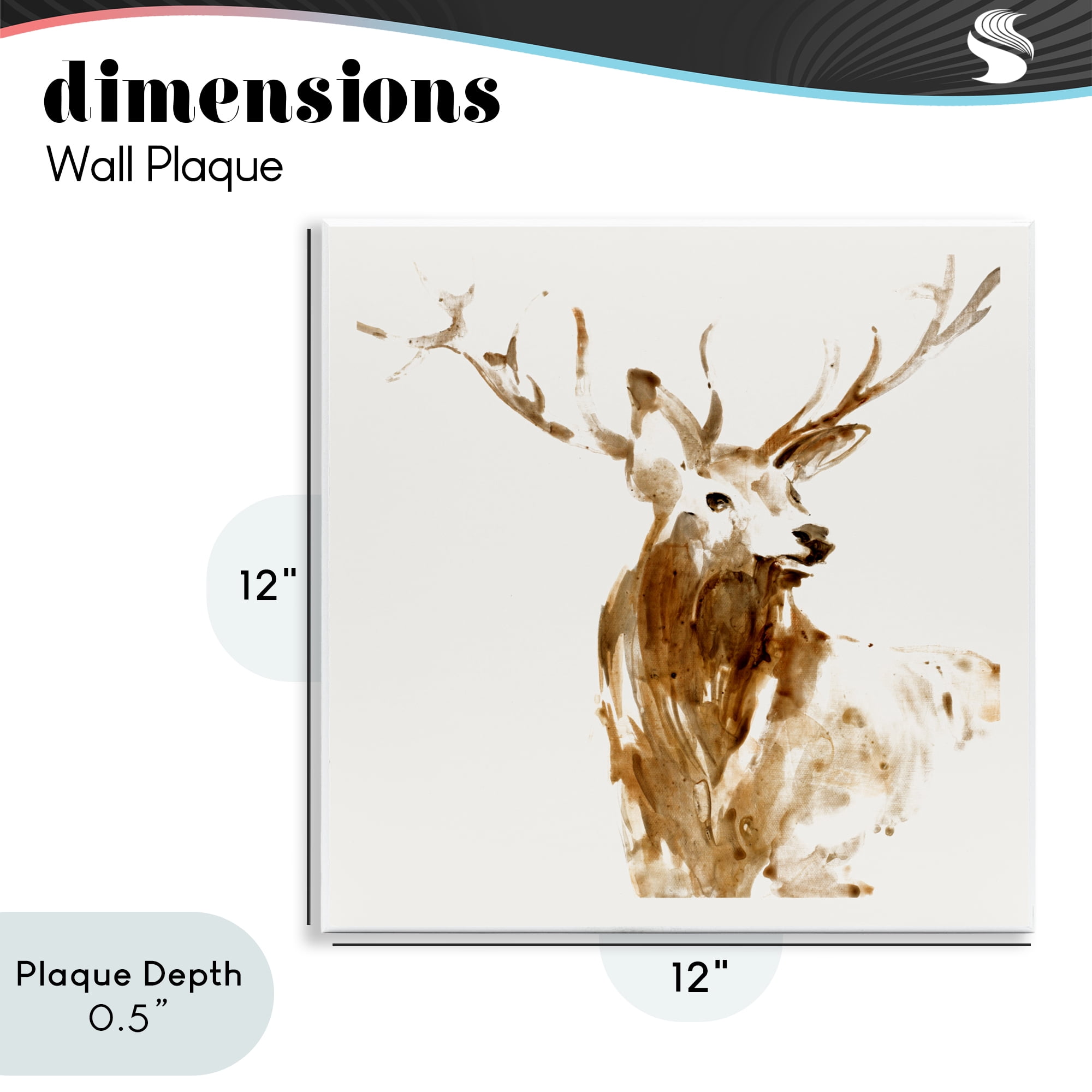 Stupell Industries Deer Portrait Head Shot Wall Plaque Art, design by Lorenzo Collective