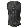 thumbnail image 3 of uikmnh Tank Tops Men Mens Summer Fashion Casual Buckle 3D Digital Printing Sleeveless T Shirt Vest Jacket Top Blouse Size:L, 3 of 4