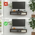 thumbnail image 5 of Wall Mounted TV Stand for 50 Inch TV, Floating Media Console with 2 Storage Shelves & Cable Management, Dark Gray Entertainment Center for Living Room & Home Office, 5 of 8