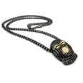 thumbnail image 4 of Iced Out Goon Ski Mask Man Pendant with 5mm 61cm Cuban Chain Necklace in Hematite-Tone, 4 of 4