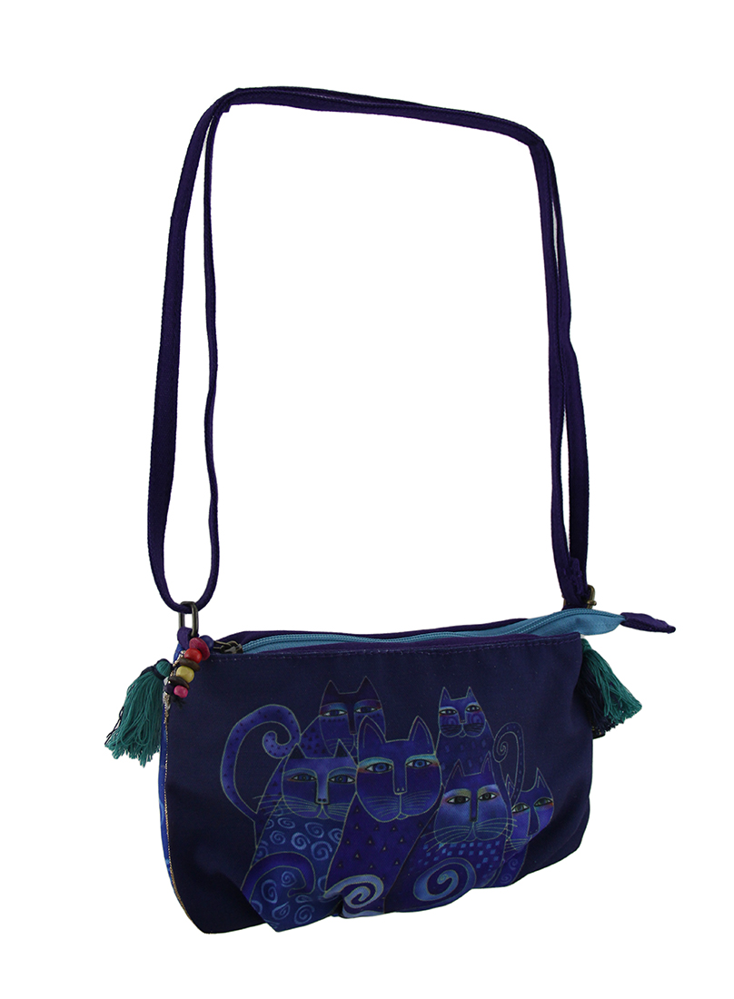 Zeckos Laurel Burch Borsa A Tracolla: Design Colorato Con Cani E Cuccioli – 25x25 Cm