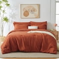 thumbnail image 4 of Juego de edredón CozyLux King, 7 piezas, color naranja quemado, cama en bolsa, 4 of 9