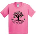 thumbnail image 3 of Inktastic Save the Planet Tree Design with Green Leaves Youth T-Shirt, 3 of 5