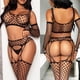 thumbnail image 2 of Lencería Sexy sin entrepierna para mujer, Body de rejilla, ropa interior corporal, entrepierna abierta, disfraz erótico, conjunto sexual porno, 2 of 5